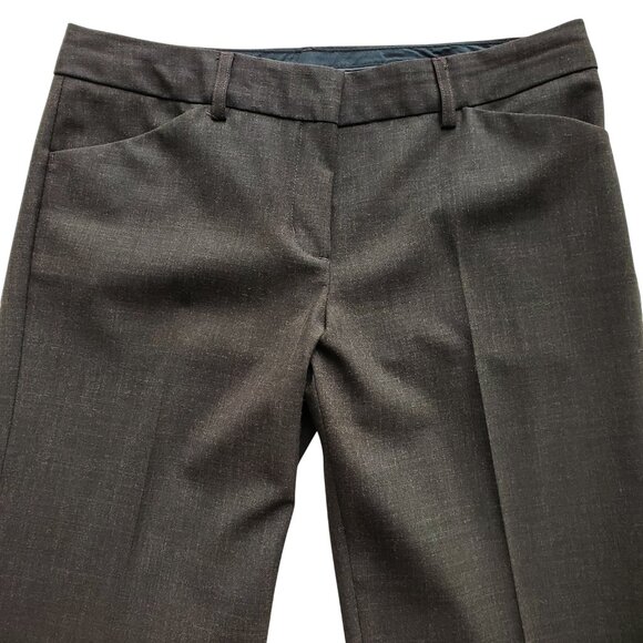 Express Studio Editor Pants Trousers Career Work Office Wear Dark Brown Size 4 - Picture 5 of 14